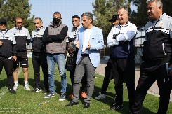 حضور رسول خطیبی در جمع فوتبالیست‌های مس سونگون ورزقان