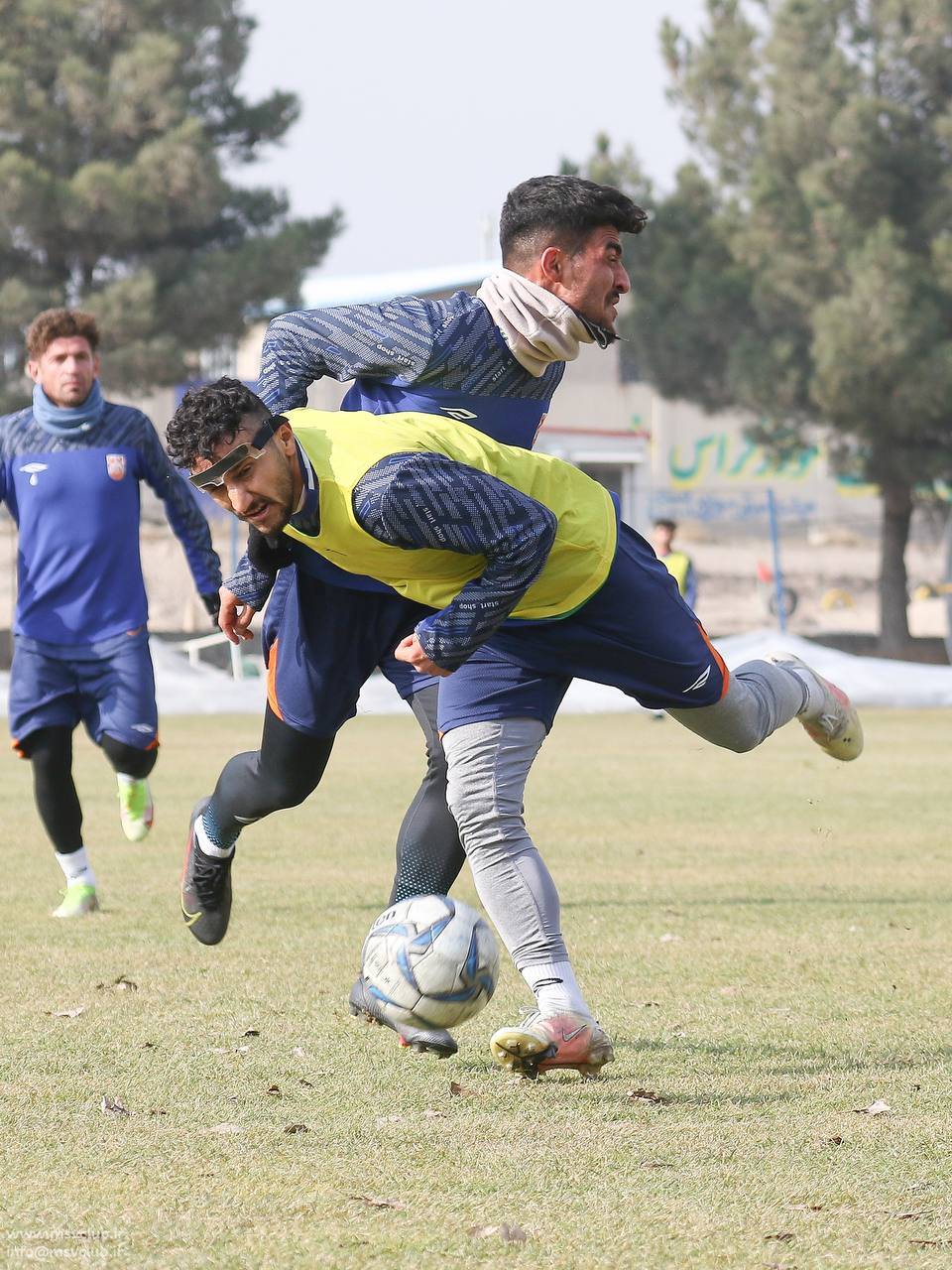 تمرین فوتبالیست‌ها برای دربی آذربایجان